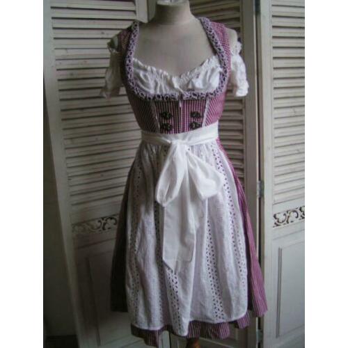 tiroler dirndl jurk schort blouse maat 34 nr HH 1000