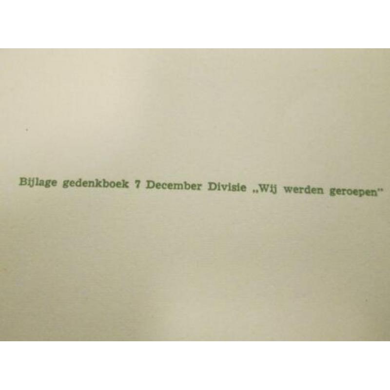 KNIL-Fraai gedenkboek met inleidend blad.Wij werden geroepen