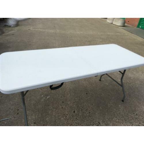 Campingtafel, wit, kunststof 180 x 75 x 74.