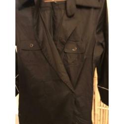 Vanilla overslag jurk, zwart maat 38