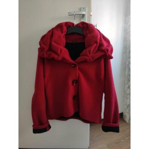 Boris Industries fleece jasje dieprood