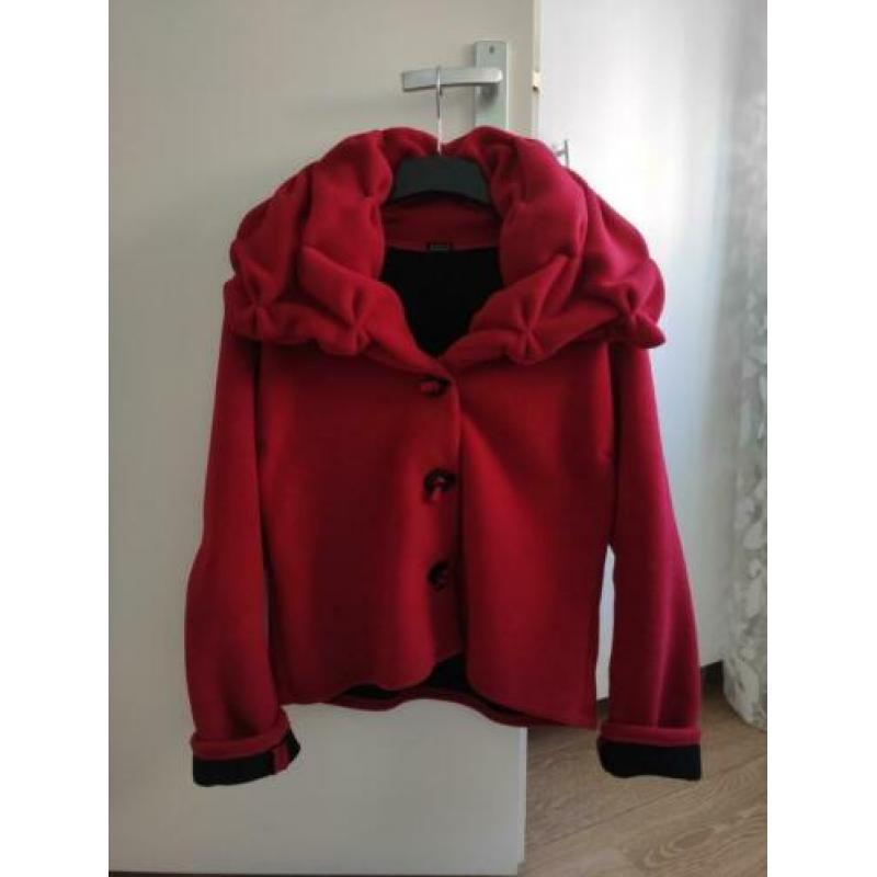 Boris Industries fleece jasje dieprood