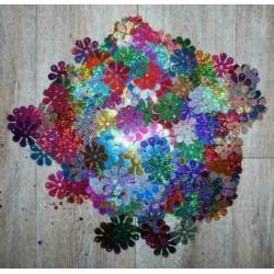 grote zak gekleurde metallic bloemen voor scrapbook