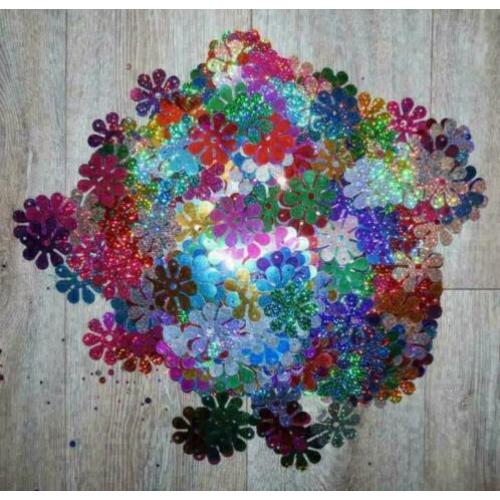 grote zak gekleurde metallic bloemen voor scrapbook