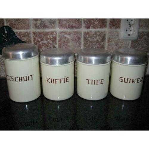 creme, beschuit koffie thee suikerbussen
