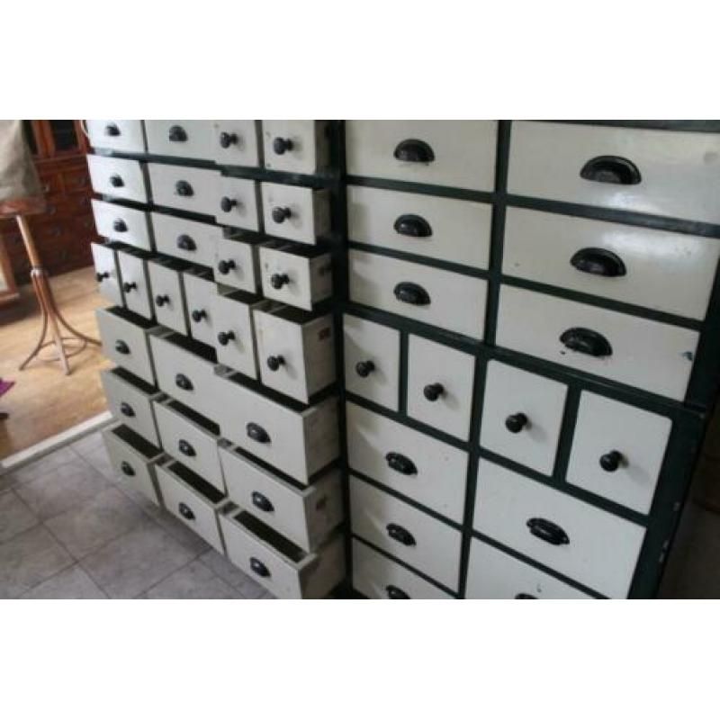 Apothekerskast Ladekast Vakkenkast Postkast Antiek