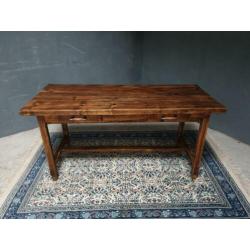 Oude Franse eettafel grenen met lades