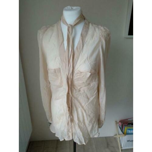 Verkocht Hoss intropia zijden blouse zalm maat 44 nieuw