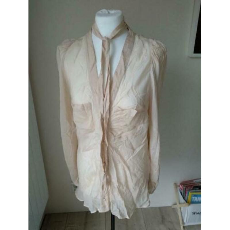 Verkocht Hoss intropia zijden blouse zalm maat 44 nieuw