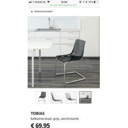IKEA Tobias eetkamer stoellen 2stuks