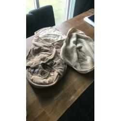 Lodger voetenzak met afneembaar teddy voering
