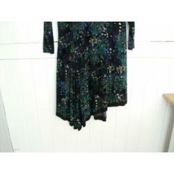 Mooie jurk Bagoes met velours flockprint 2 - 44 nieuw! (2x)