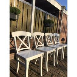 4 stevige bistro/ eetkamerstoelen