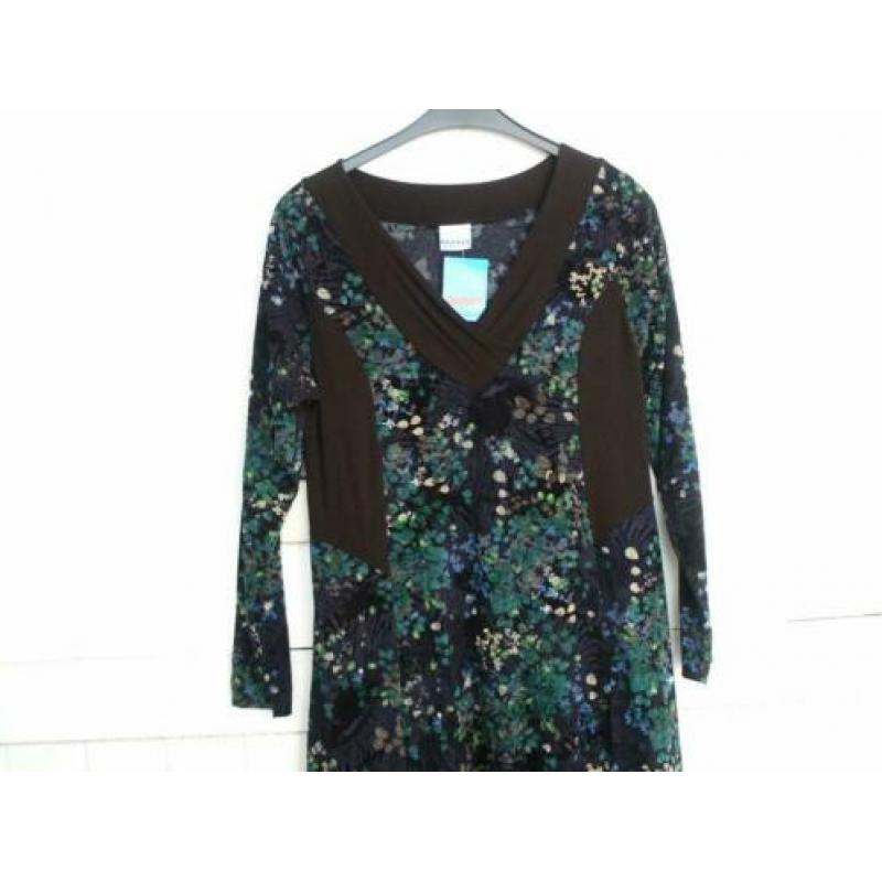 Mooie jurk Bagoes met velours flockprint 2 - 44 nieuw! (2x)
