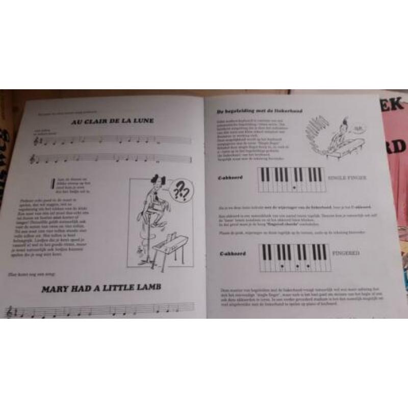 Leerboek voor keyboard deel 1 en 2 van Joop van Houten