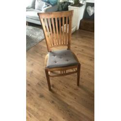 6 houten eetkamer stoelen met kussens te koop