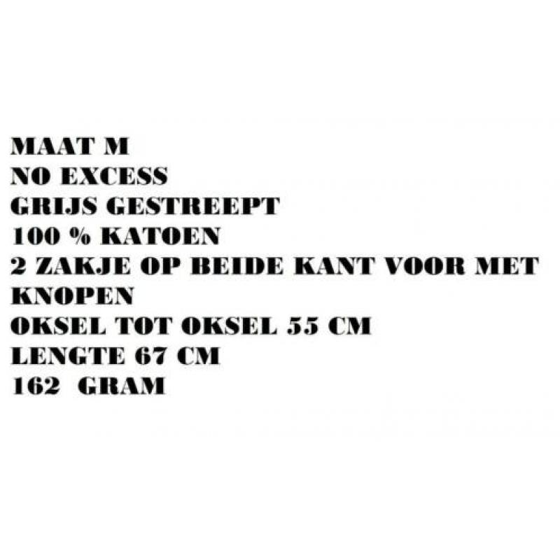 Maat m - no excess - grijs gestreept