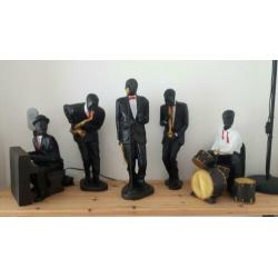 Grote jazz beelden set .. (porselein)