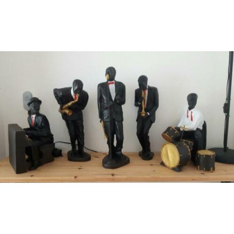 Grote jazz beelden set .. (porselein)