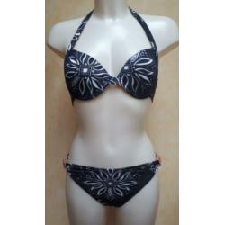 38B Nieuwe zwart wit voorgevormde beugel bikini Cyell, 38 B