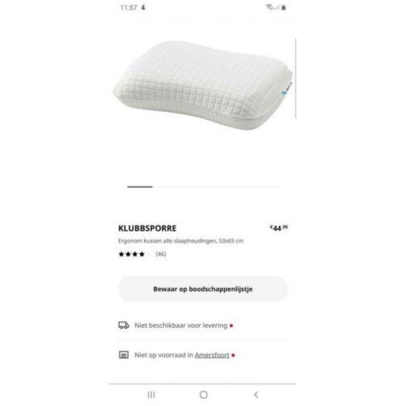 Hoofdkussen klubbsporre ikea zgan
