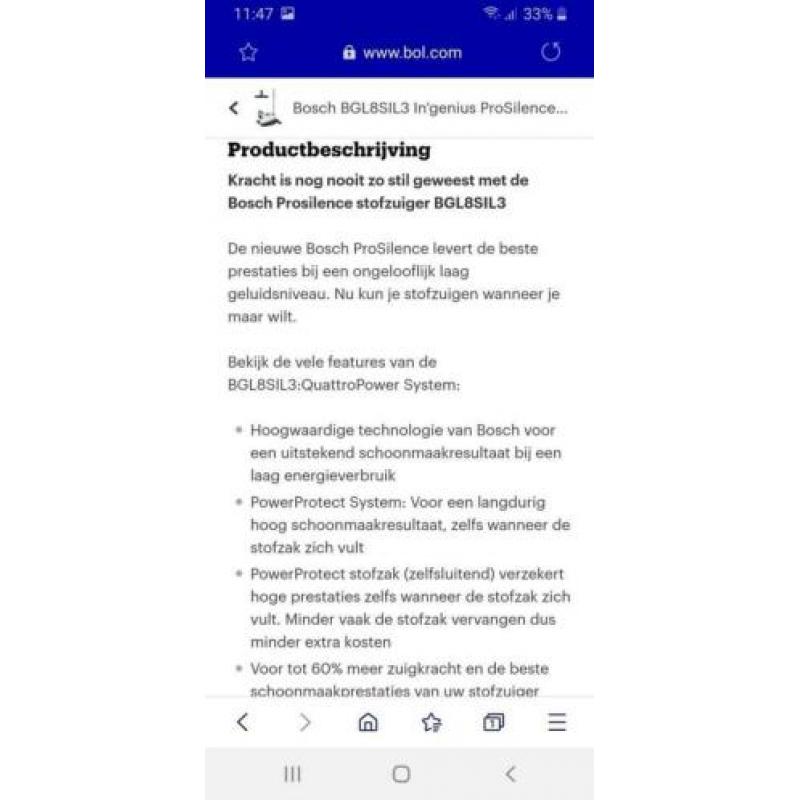 Bosch pro silence stofzuiger!