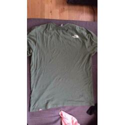 North face shirts roze/ groen maat M