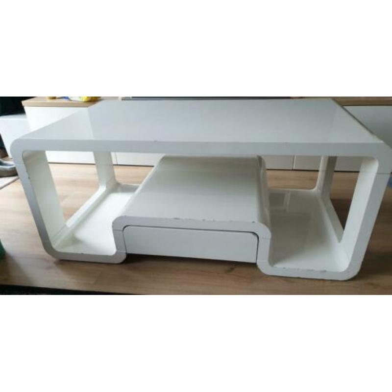 Salontafel hoogglans wit