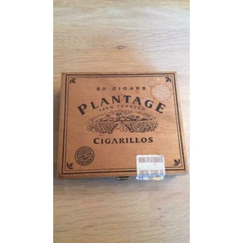 Houten sigarendoos Plantage cigarillos