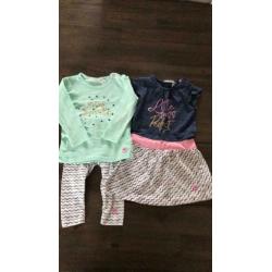 Jurkje met legging en longsleeve bampidano maat 74