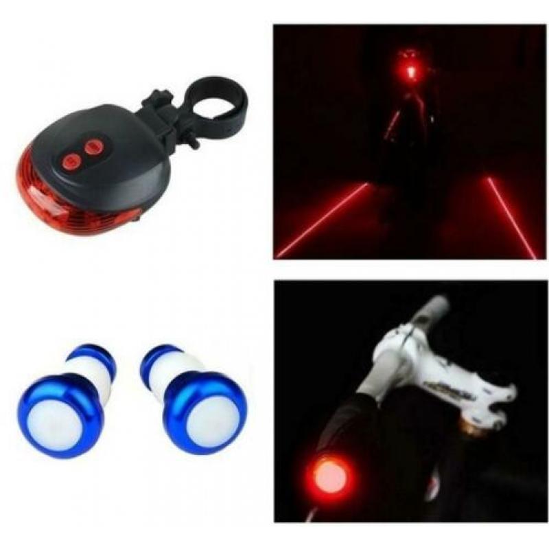 Laser achterlicht stuurdop verlichting lamp fietsverlichting