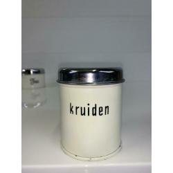 Brabantia vintage bewaar kruiden blikken crème set 5