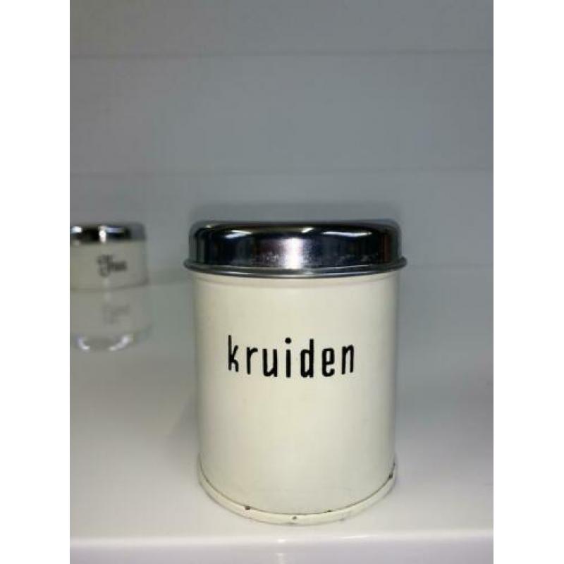 Brabantia vintage bewaar kruiden blikken crème set 5