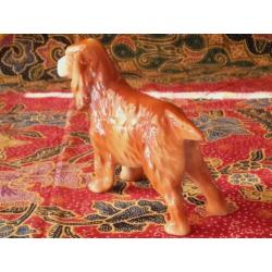 Prachtig oud porseleinen beeldje uit Engeland cocker spaniel
