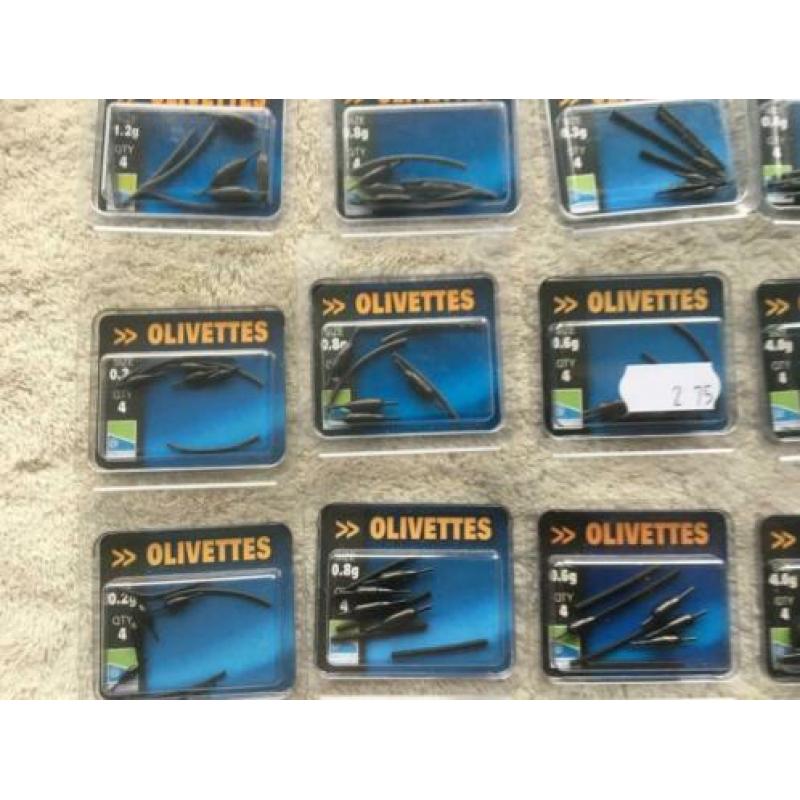 adv 117 / NIEUW set 16 blisters oilivettes PRESTON
