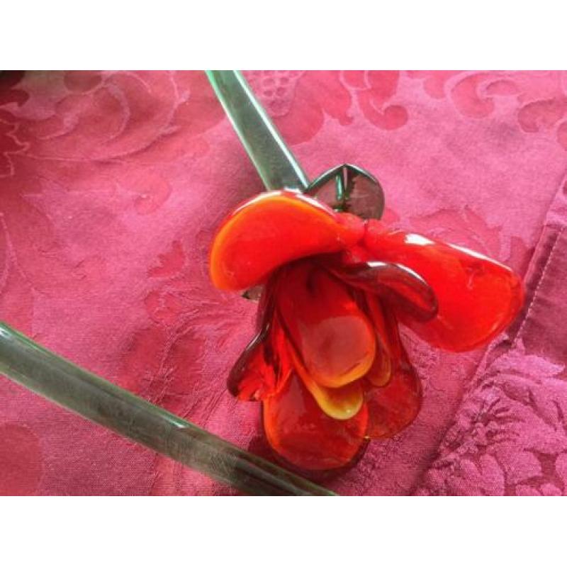 Decoratieve Rozen ,van geblazen Glas