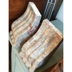 2 zware marmeren ornamenten