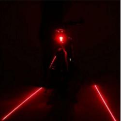 Laser achterlicht stuurdop verlichting lamp fietsverlichting