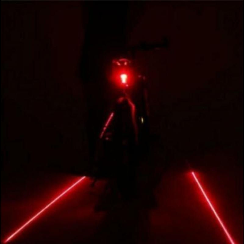 Laser achterlicht stuurdop verlichting lamp fietsverlichting
