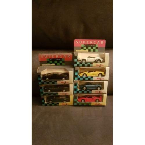 7 Maisto auto's van de Supercar Collection in originele verp