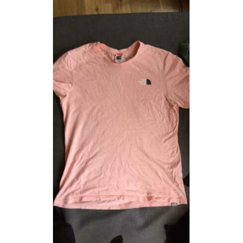 North face shirts roze/ groen maat M