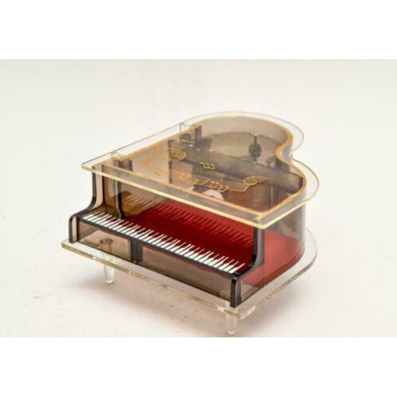 Mooi doorzichtig Vleugel model/Miniatuur met Speeldoos.