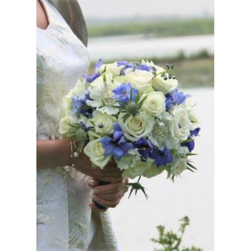 bruidsboeket, trouwboeket met echte bloemen