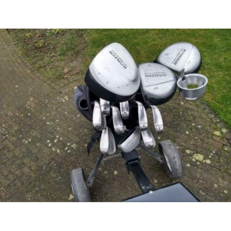 Kanzen heren golfset r.h. met golftrolley