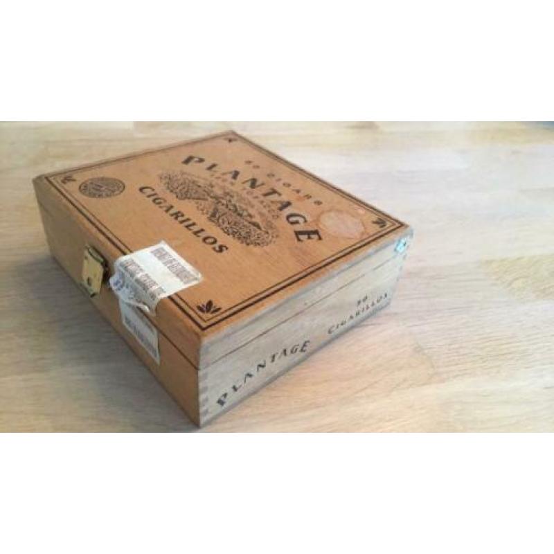 Houten sigarendoos Plantage cigarillos