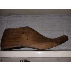 Houten schoenleest, leest, schoen mal, brocante