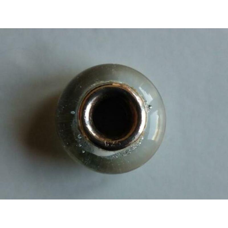 Wit met glitter, past ook op TROLLBEADS