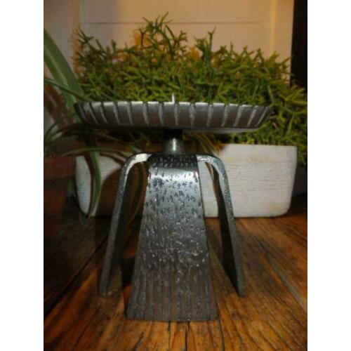 zware vintage brutalist kandelaar kaarsenhouder hoog model