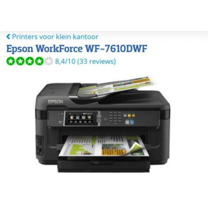 epson printer workforce 7610 a3 +a4 formaat