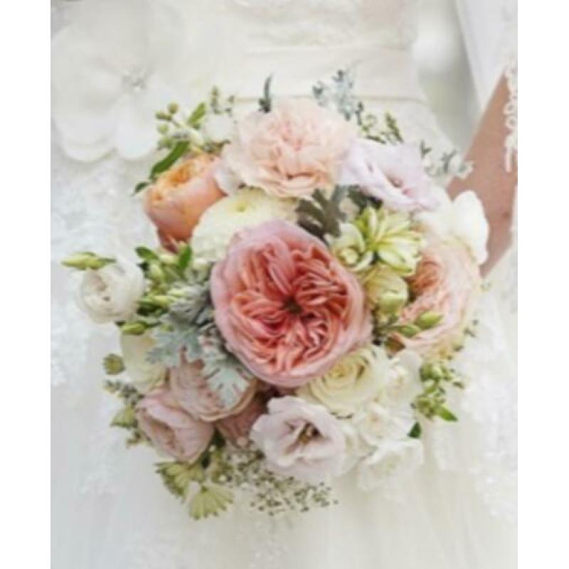 bruidsboeket, trouwboeket met echte bloemen